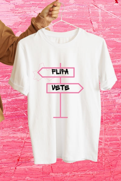 Camiseta básica Blanca Flipa o Vete Señales
